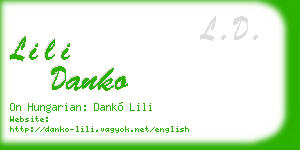 lili danko business card